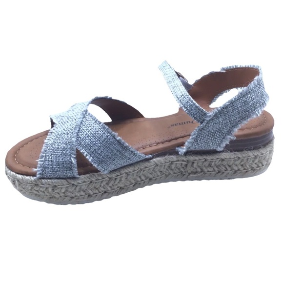 Pierre Dumas Magic-16 Womens Gray Platform Espadrille Wedge Sandal - Picture 3 of 7